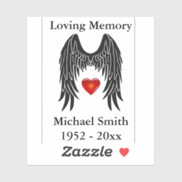 Memorial Angel Wings Vinyl Car Decal Fenster Aufkleber