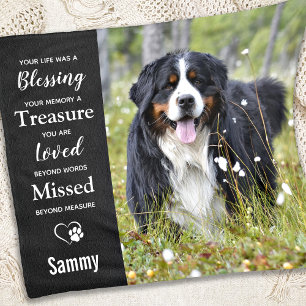 Memorial-Beileid Keepake Dog-Foto Fleecedecke