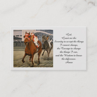 Memorial Beileid Racehorse Praetkarte Visitenkarte