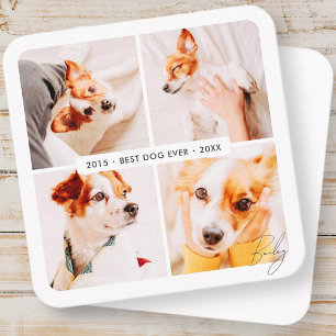 Memorial Bester Hund je Moderne Fotosammlung Quadratische Visitenkarte