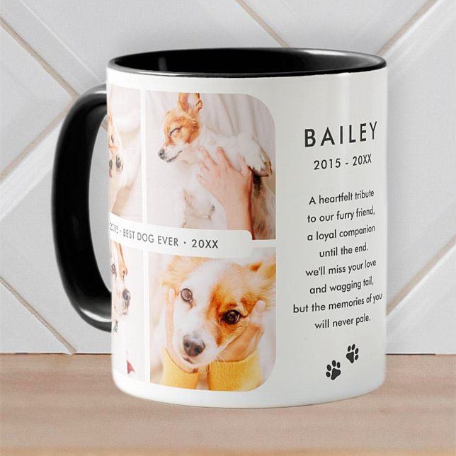 Memorial Bester Hund je Moderne Fotosammlung Tasse (Von Creator hochgeladen)