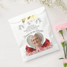 Memorial Bird Seed Kardinal Herz Foto Beerdigung Geschenktütchen