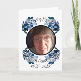 Memorial Blue Vergiss mich nicht das Blumenprogram Einladung