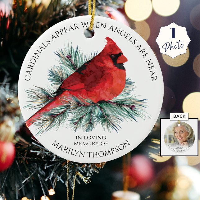 Memorial Cardinals Appear When Angels Near Photo Keramik Ornament (Von Creator hochgeladen)