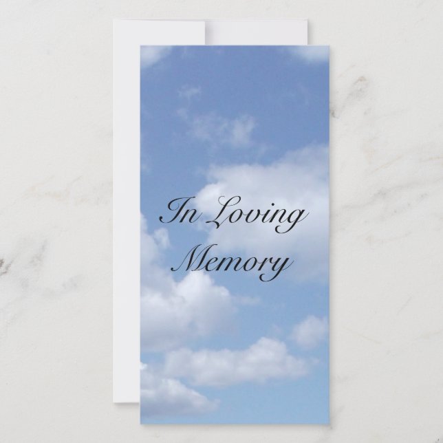 Memorial Cards "Blue Sky" (Vorderseite)