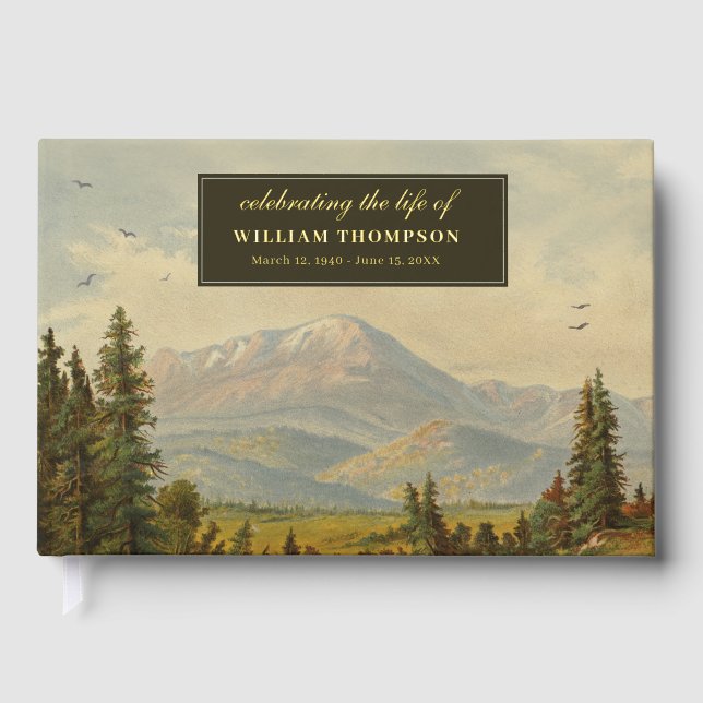 Memorial Celebrating Life Of Funeral Forest Nature Gästebuch (Vorderseite)