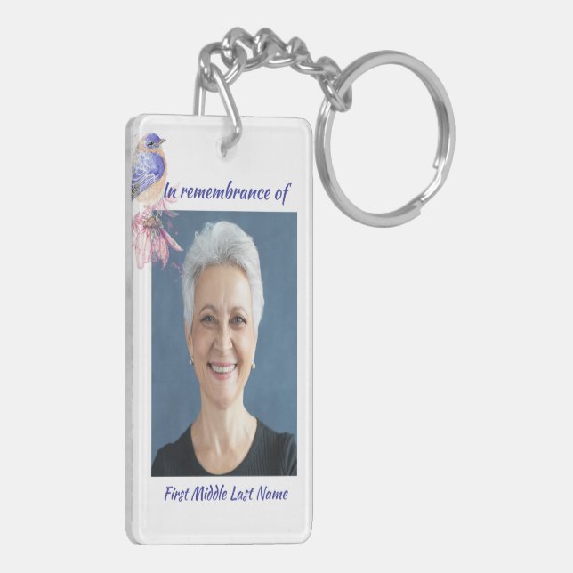 Memorial Christian Poem Bluebird Garden Bird (Dos gauche)