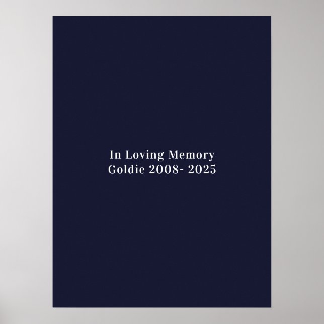 Memorial Custom Dog 12 Foto Poster (Vorne)