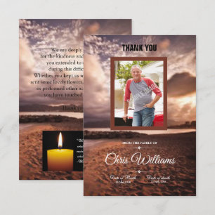 Memorial Dankeschön Foto-Karte Einladung