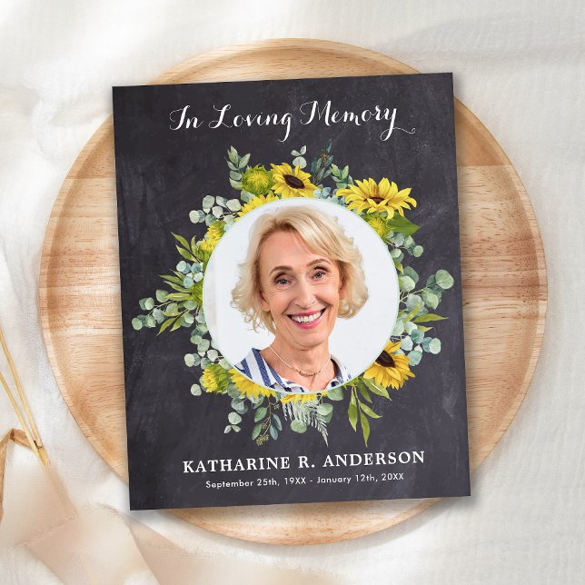 Memorial Dankeschön Karten Beileid Foto Sonnenblum (Von Creator hochgeladen)