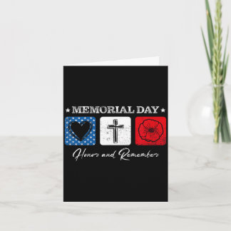 Memorial day 2022 veterans day usa flag red poppy  karte
