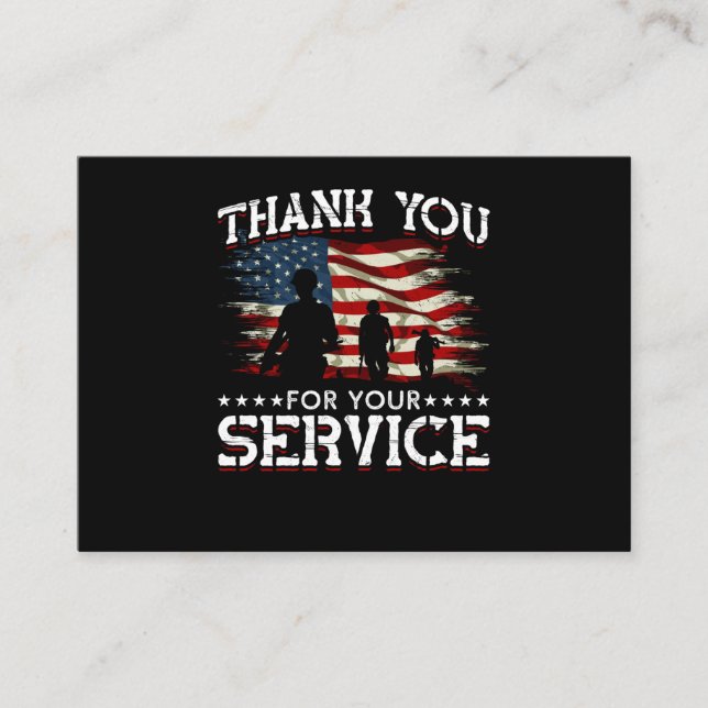 Memorial Day American Flag Patriotic Soldier US Visitenkarte (Vorderseite)