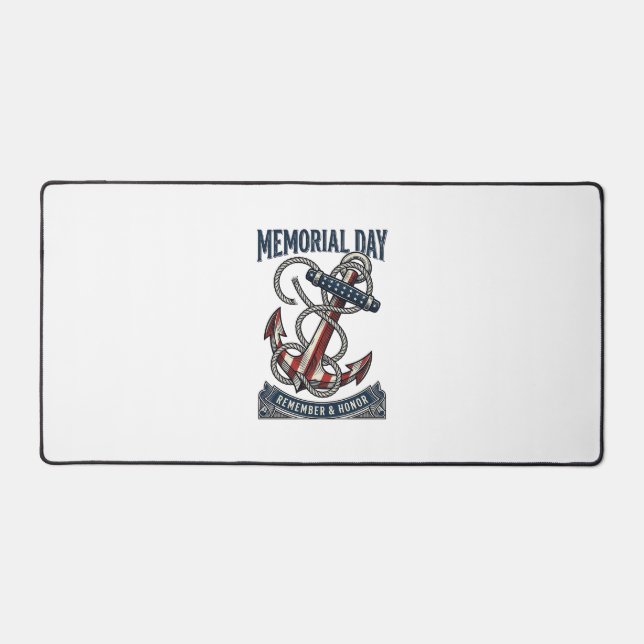 Memorial Day Anchor Remember Honor Vintage Shirt_1 Schreibtischunterlage (Vorderseite)