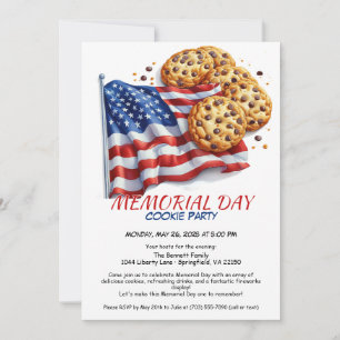 Memorial Day Cookie-Party Einladung
