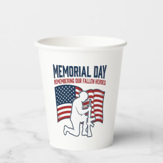 Memorial Day Fallen Heroes Patriotic Soldier Shirt Pappbecher