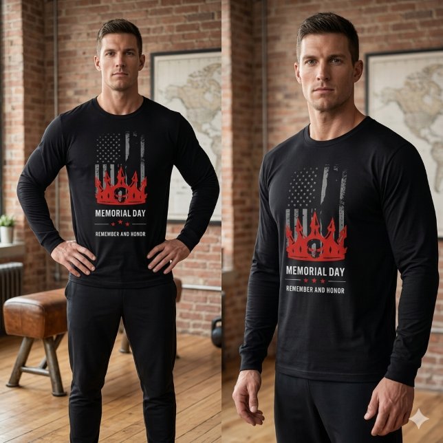 Memorial Day Patriotic US Flag Soldier Honor  Sweatshirt (Commemorate the 250th Semiquincentennial with this durable, high-quality "Remember & Honor" graphic )