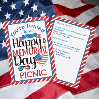 Memorial Day Picnic Family Cookout Einladung