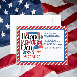 Memorial Day Picnic Family Cookout Postkarte