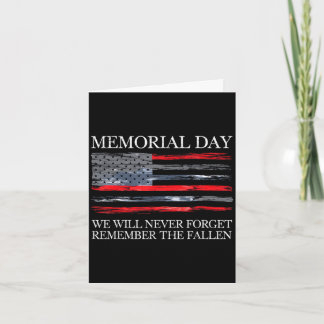 Memorial day remember the fallen usa flag Memorial Karte
