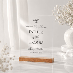 Mémorial de mariage pour le père de la mariée Dove