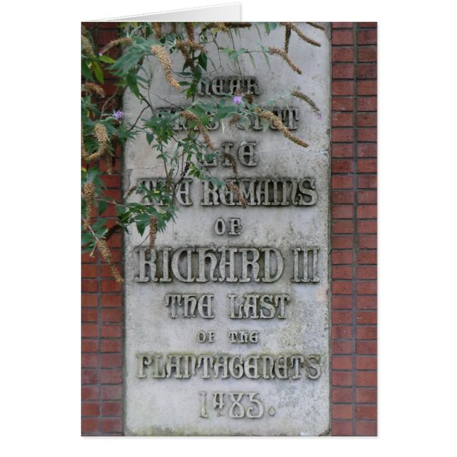 Mémorial de Richard III à Leicester, Angleterre (Devant)