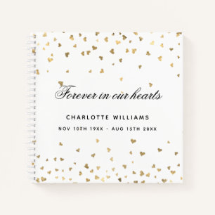 Mémorial du livre d'or blanc coeurs