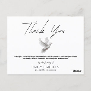 Memorial Einfach Minimalistisch Dankeschön-Karte - Postkarte
