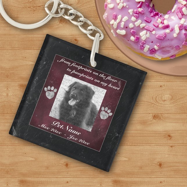 Mémorial en hommage aux animaux de compagnie Effet (Pet Keepsake Memorial Tribute Marble Effect Keychain)
