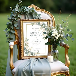 Memorial Exquisite Flowers & Eucalyptus Wedding  Poster