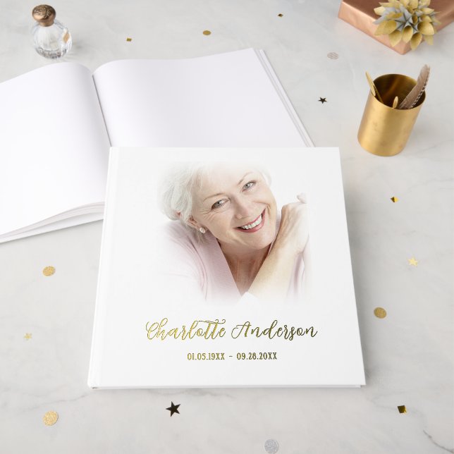 Memorial Foil Guestbook Gästebuch (Vorderseite Offen)