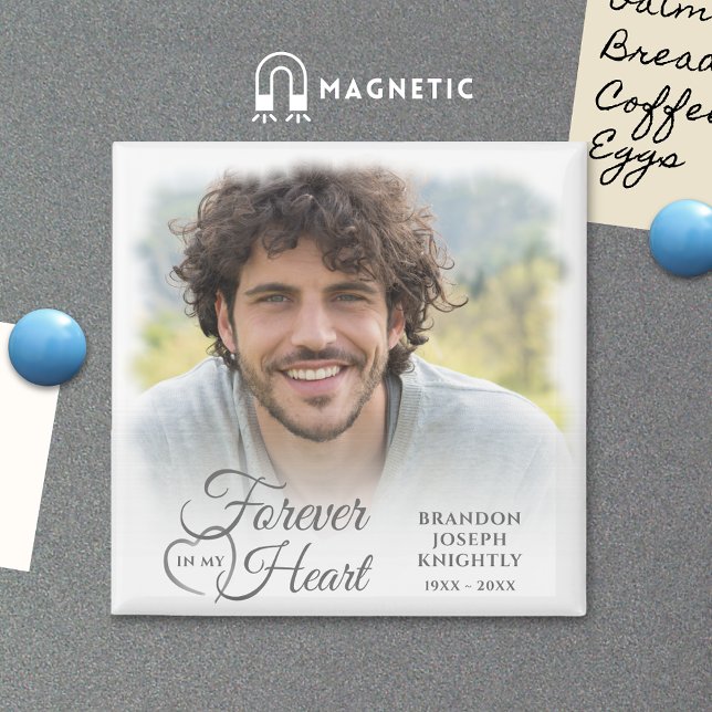 Memorial FOREVER IN MEINEM HERZEN Foto Keepake Magnet (Von Creator hochgeladen)