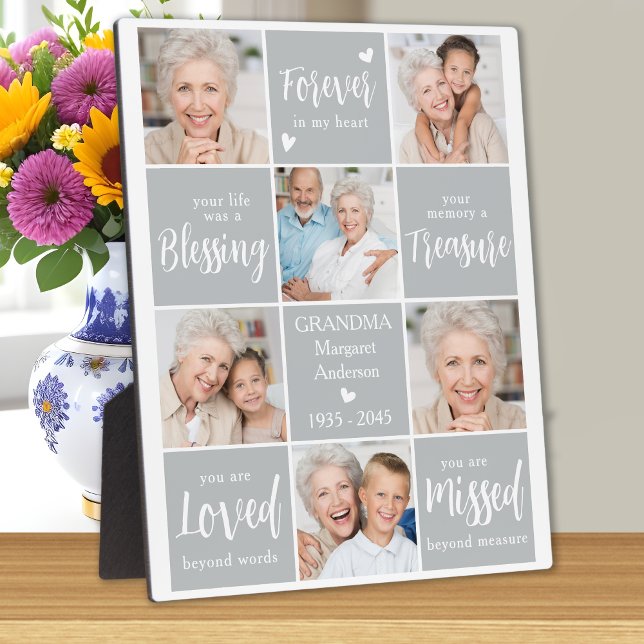 Memorial Foto Collage 6 Personalisierte Erinnerung Fotoplatte (Von Creator hochgeladen)