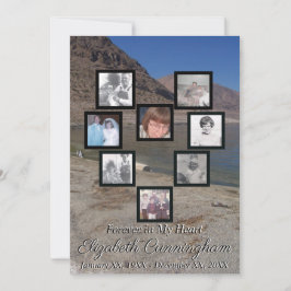Memorial Foto Collage Herzlich Willkommen auf der  Einladung