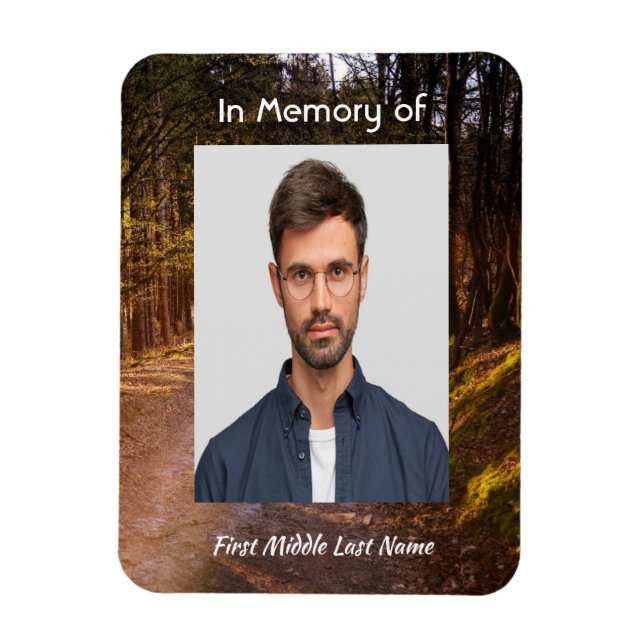 Memorial Foto Keepake Forest Trail Magnet (Vertikal)