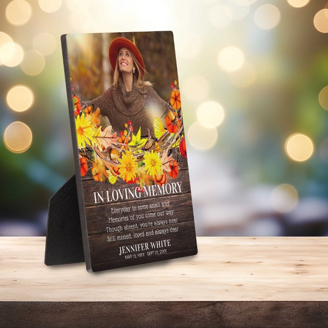 Memorial Foto Platte Rustic Autumn Fall Fotoplatte (Von Creator hochgeladen)