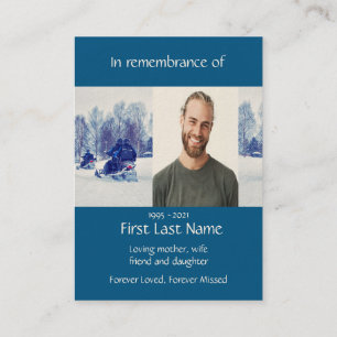 Memorial Foto Snowmobile Schneemobile Winter Visitenkarte