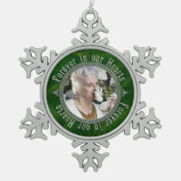 Memorial Foto Weihnachten Grün Silver Celtic Knote
