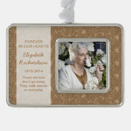 Memorial Foto Weihnachten Weihnachten Weihnachten  Rahmen-Ornament Silber