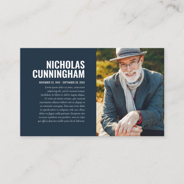 Mémorial funéraire en Carte photo de mémoire d'amo (Devant)