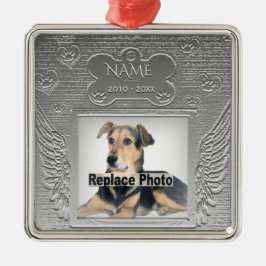 Memorial für benutzerdefinierte Tiere Silbernes Ornament