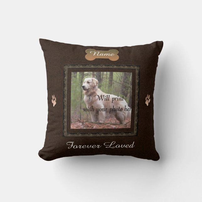 Memorial für Haustiere - Elegante perfekte Erinner Kissen (Vorderseite)