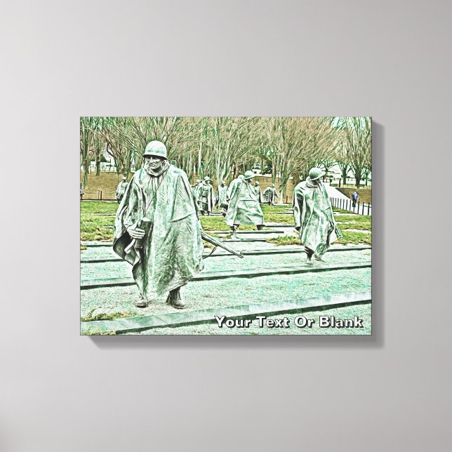 Memorial für Veteranen des Koreakkriegs Leinwanddruck (Vorderseite)