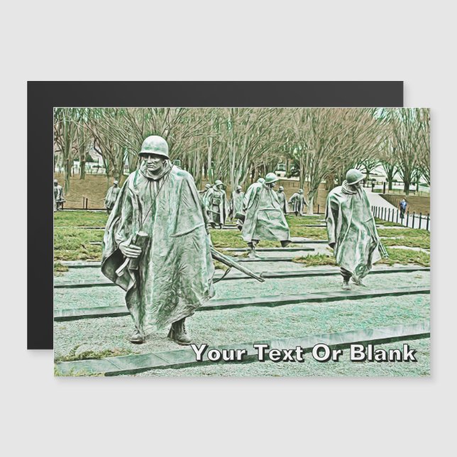 Memorial für Veteranen des Koreakkriegs Magnetkarte (Vorne/Hinten)