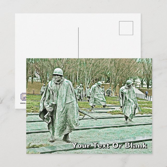 Memorial für Veteranen des Koreakkriegs Postkarte (Vorne/Hinten)