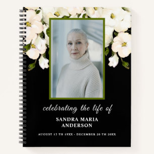 Memorial Guest Book zum Schwarzen Foto Notizbuch