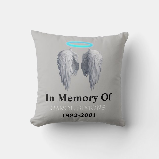 Memorial Halo & Angel Wings Kissen (Vorderseite)