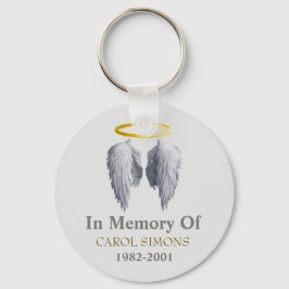 Memorial Halo & Angel Wings Schlüsselanhänger