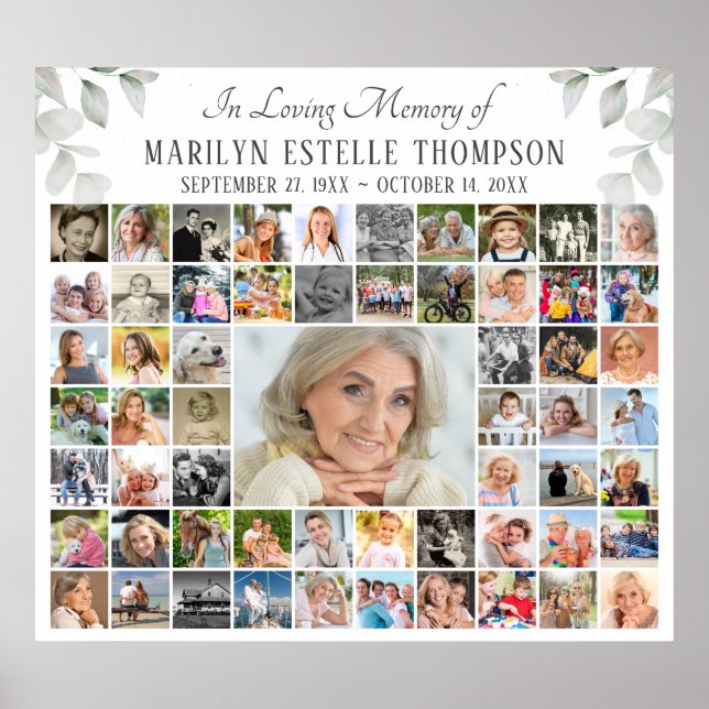 Memorial IN LIVING MEMORY 59 FotoCollage Poster (Vorne)