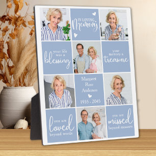 Memorial in LIVING MEMORY Custom 6 Multi-Foto Fotoplatte