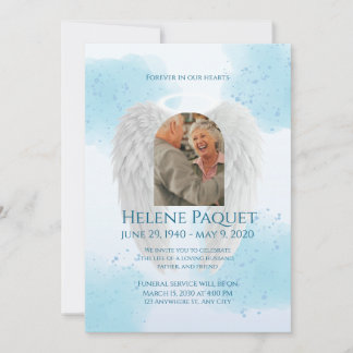Memorial Invitation Template – Angel Design Einladung